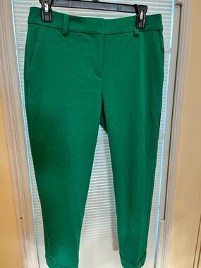 LOFT Cropped Green Ankle Pants